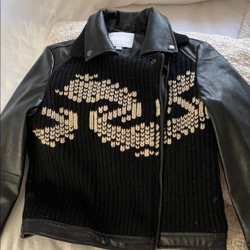 Anthropologie faux leather jacket